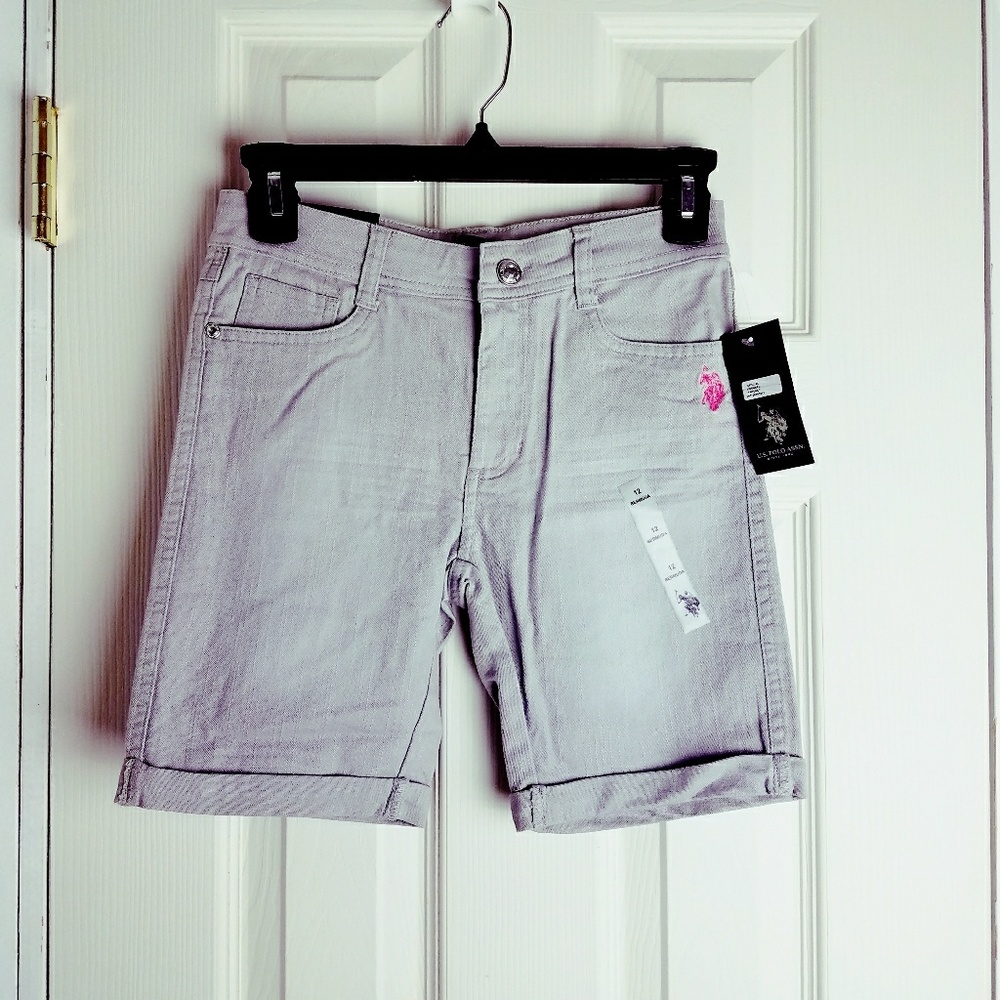 U.S.POLO ASSN. Girls SZ 12 Bermuda Shorts NWT New